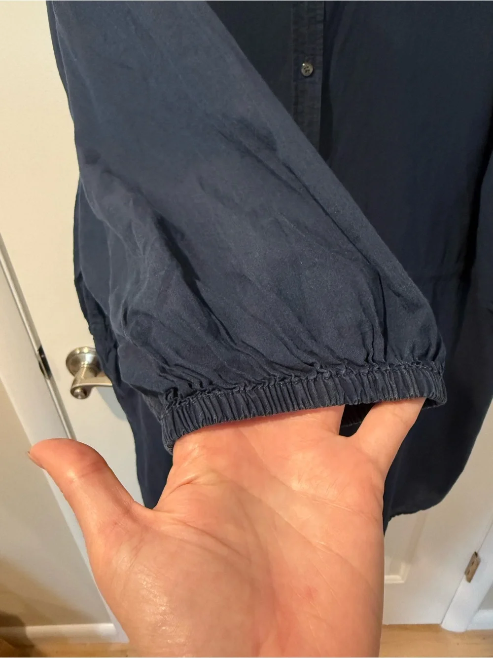 J. Crew Navy Button-Down Shirtdress